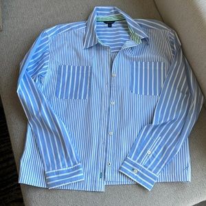 Shirt - Blue and white stripes